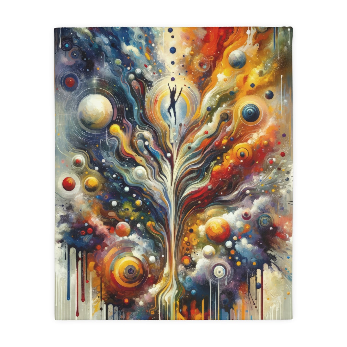 Cosmic Vision Tree Velveteen Microfiber Blanket (Two-sided print)