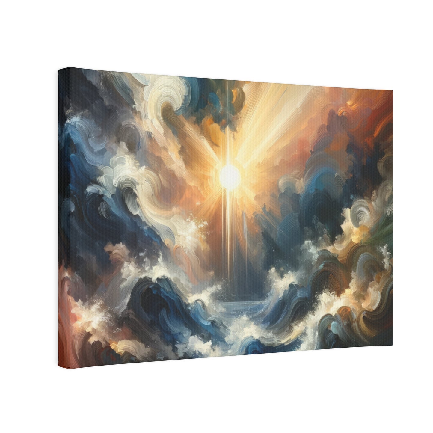 Tumultuous Sea Enlightenment Canvas Photo Tile