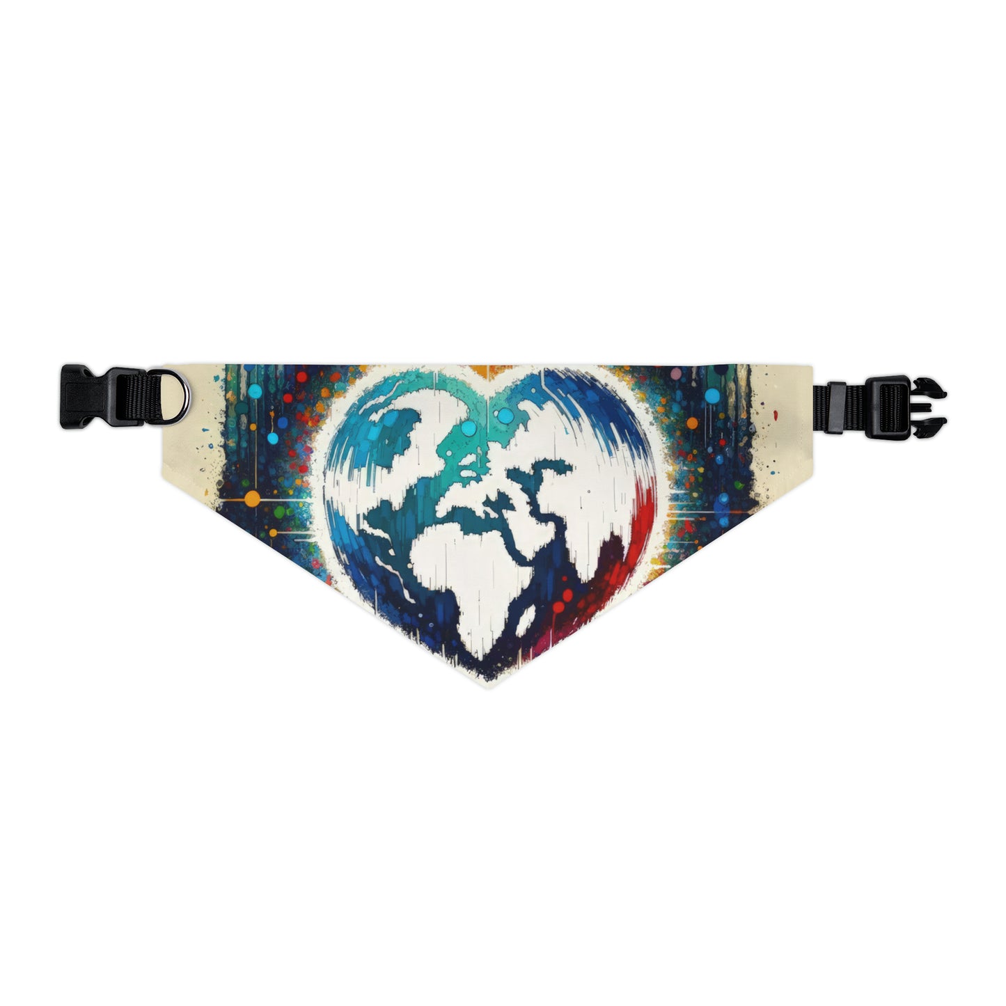 Heartbeats Synchronizing Peace Pet Bandana Collar