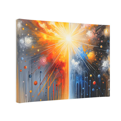 Luminous Abstract Tachism Canvas Photo Tile
