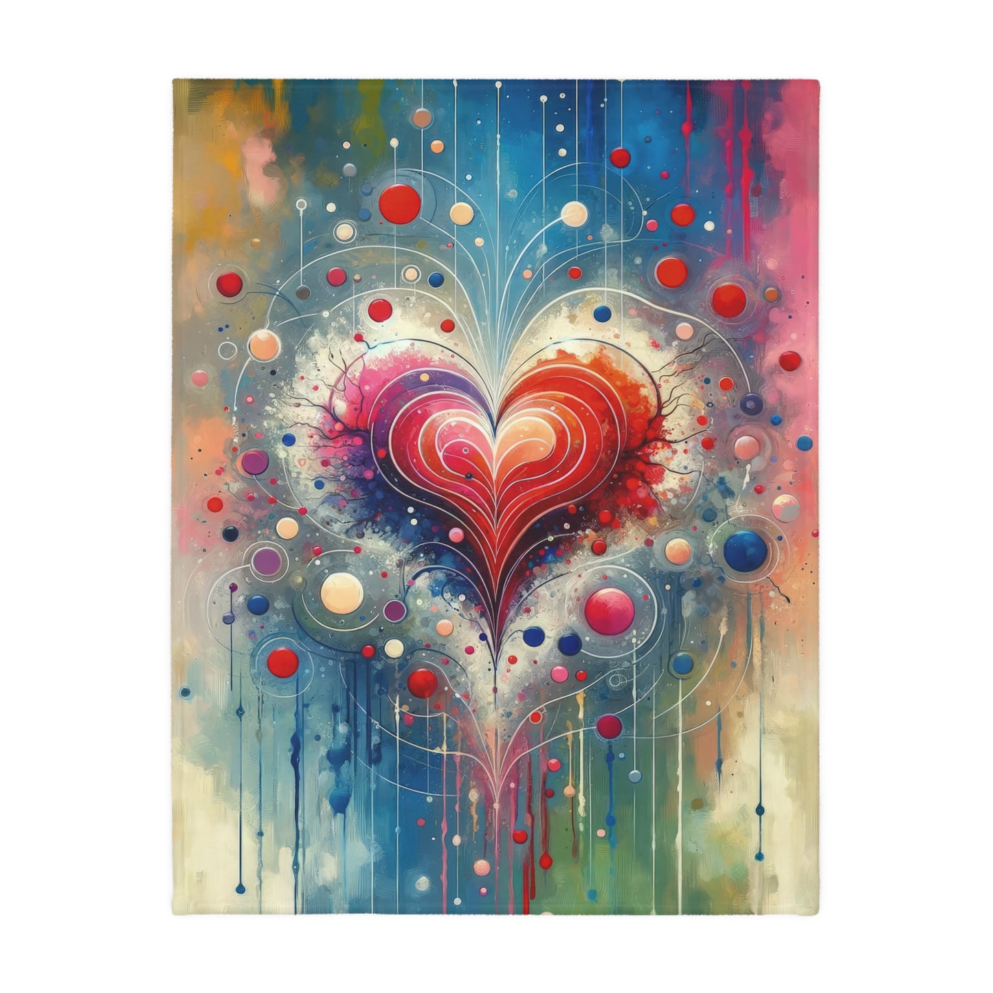 Emotional Physics Heart Velveteen Microfiber Blanket (Two-sided print)
