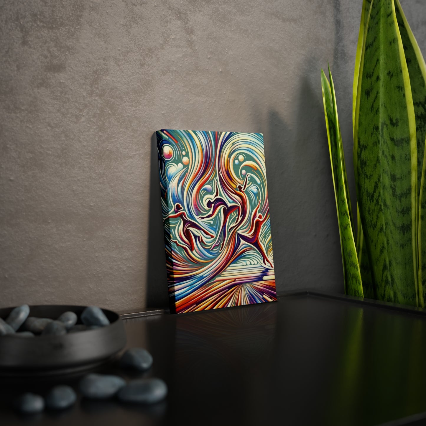 Choreographic Mindful Tachism Canvas Photo Tile