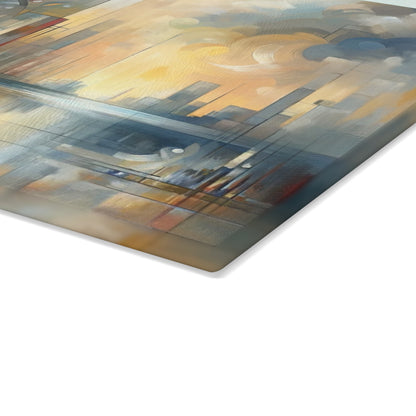 Abstract Buzzing Stillness Glass Cutting Board