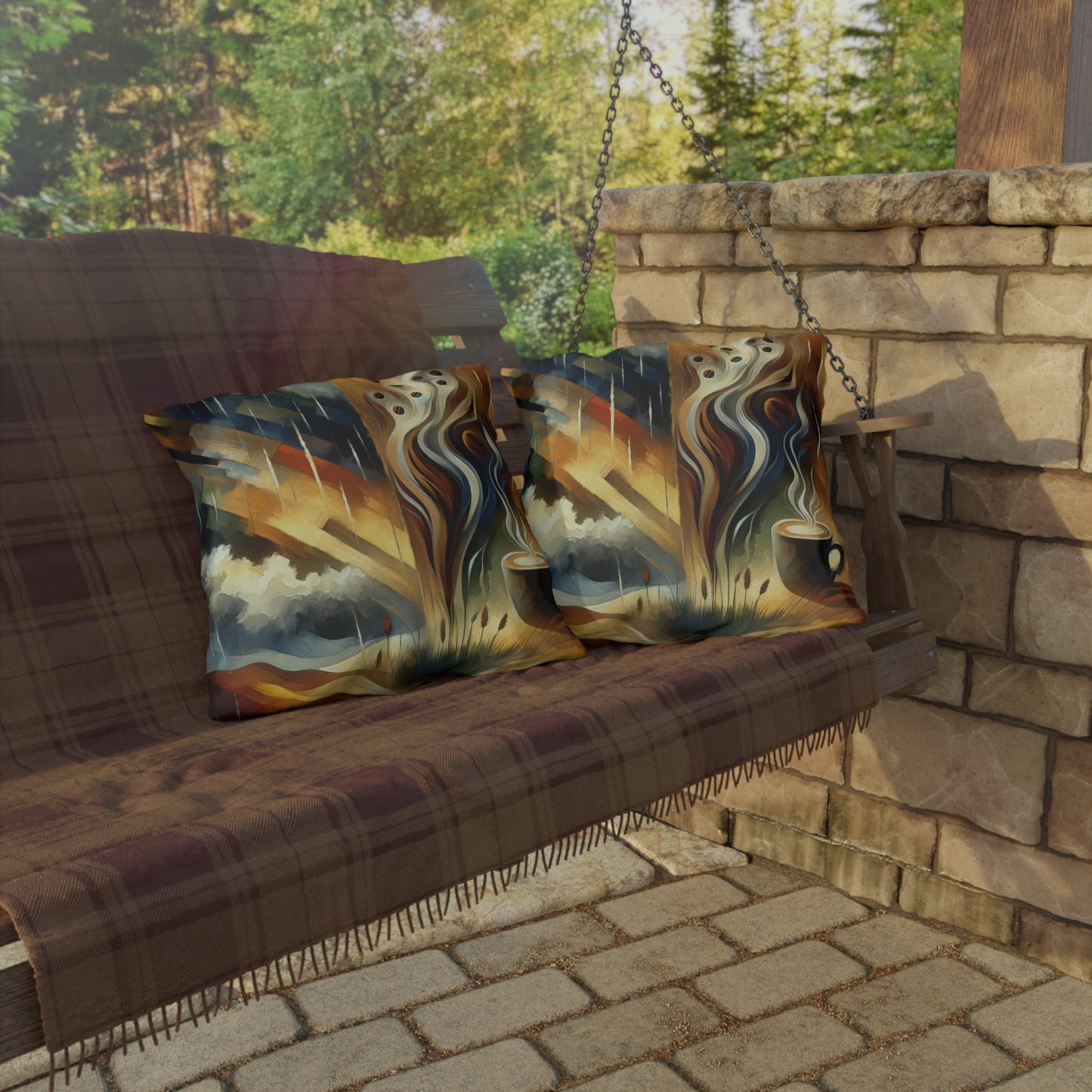 Aromatic Earth Encounter Outdoor Pillows