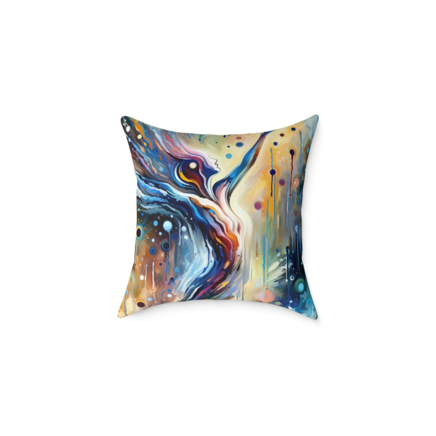 Journey Embrace Tachism Spun Polyester Pillow