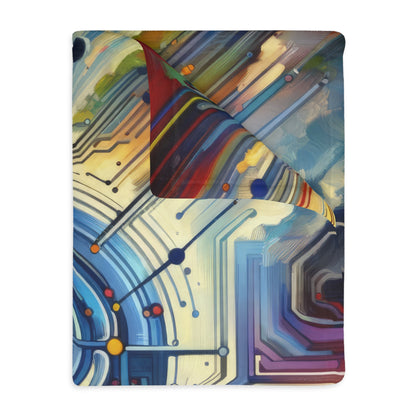 Supportive Digital Empathy Velveteen Microfiber Blanket (Two-sided print)