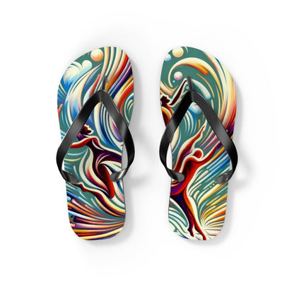Choreographic Mindful Tachism Flip Flops