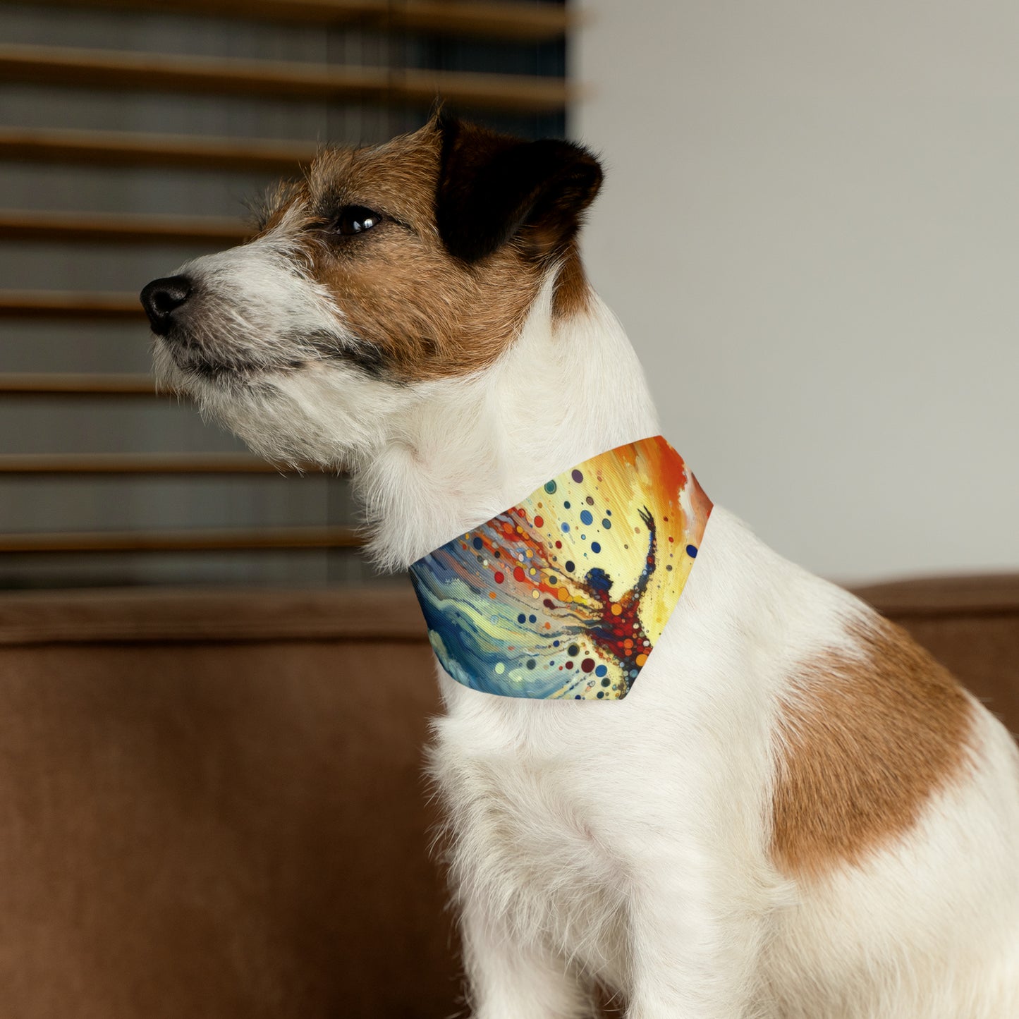 Vibrant Growth Symphony Pet Bandana Collar