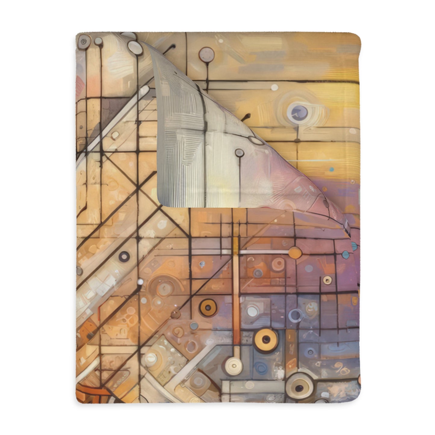 Abstract Structural Complexity Velveteen Microfiber Blanket (Two-sided print)