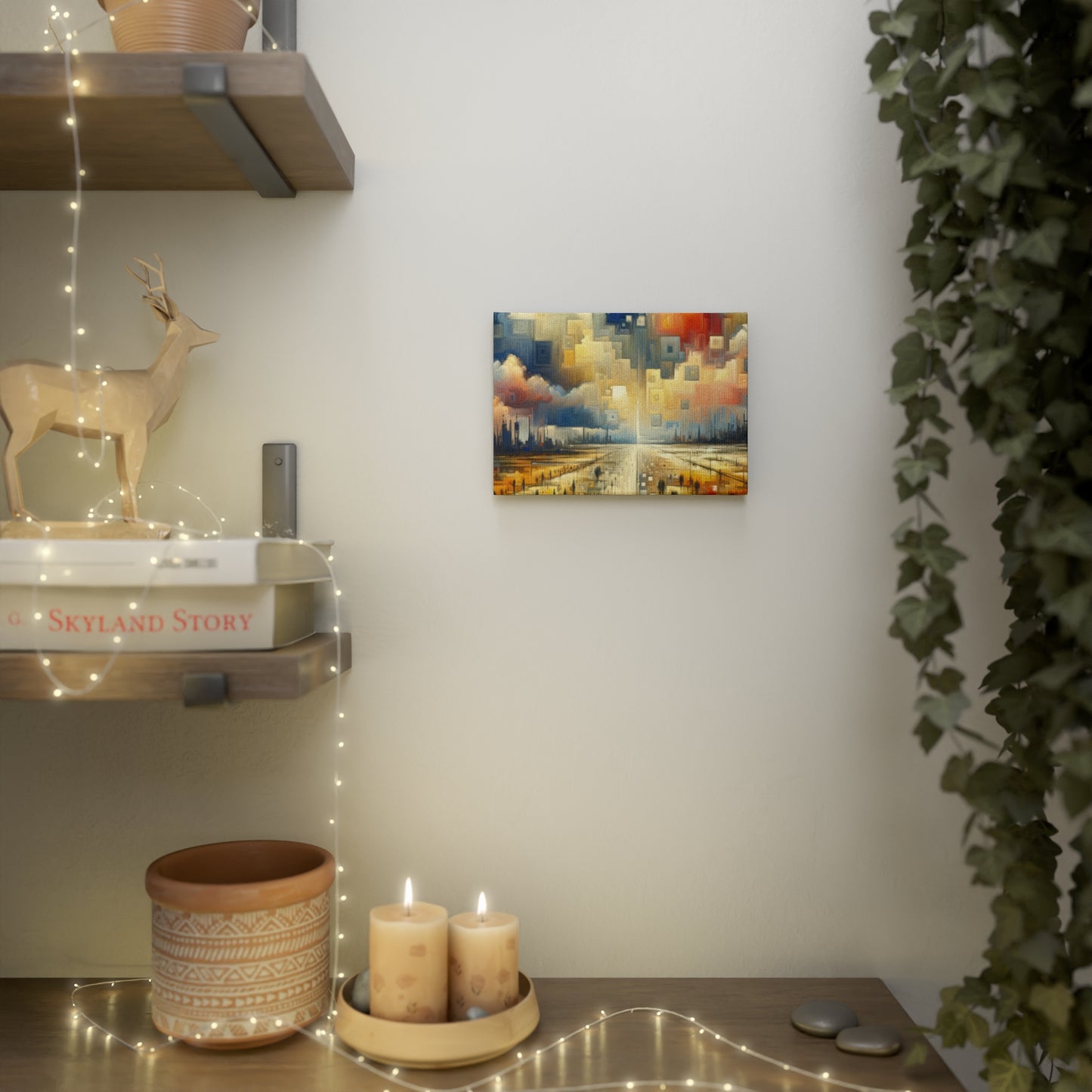Earnest Gathering Rainwater Canvas Photo Tile