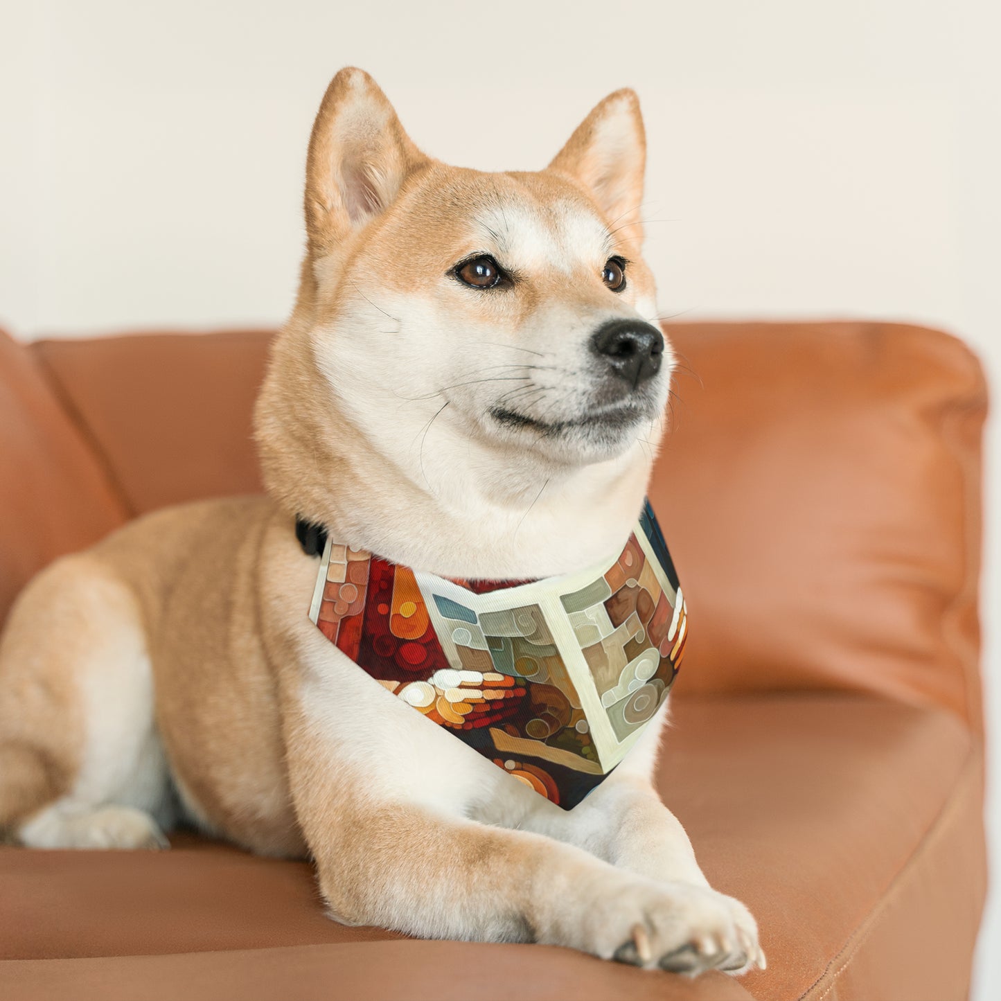 Elderly Unity Tachism Pet Bandana Collar