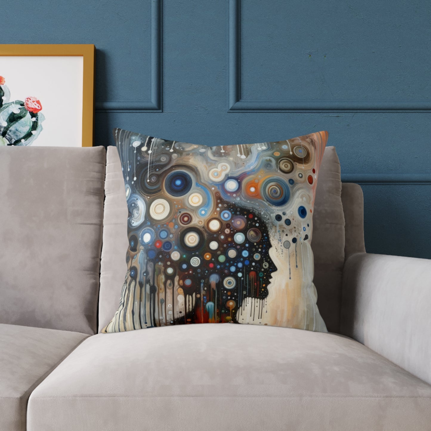 Universal Personal Tachism Spun Polyester Pillow