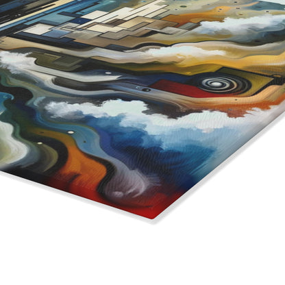 Digital Divide Navigation Glass Cutting Board
