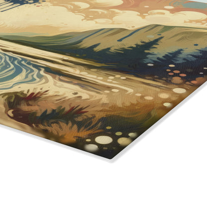 Serene Stream Sojourn Glass Cutting Board