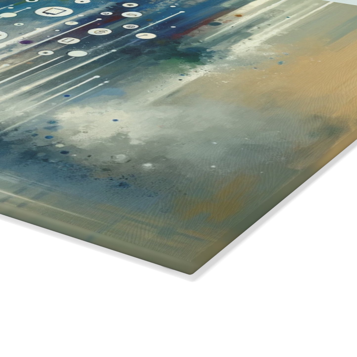 Tachism Digital Escape Glass Cutting Board