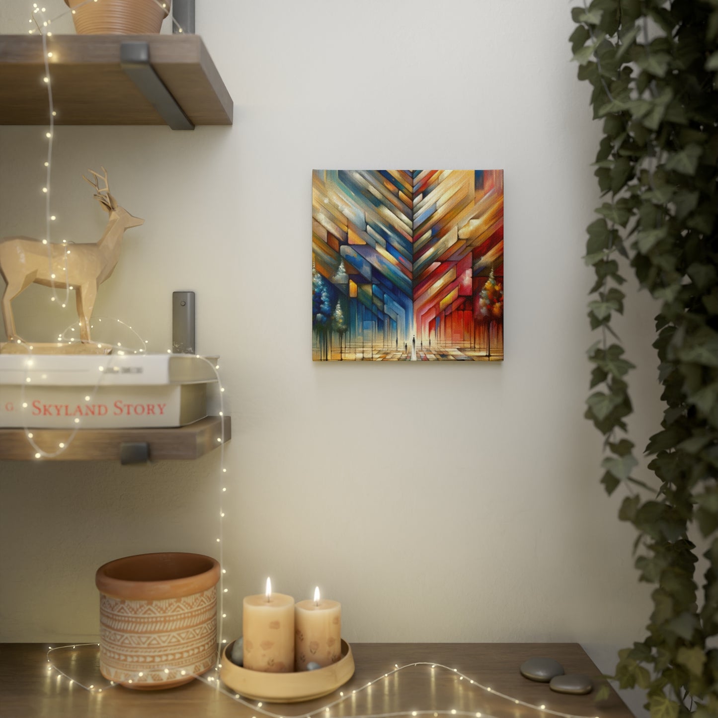 Anchored Tenets Abstraction Canvas Photo Tile