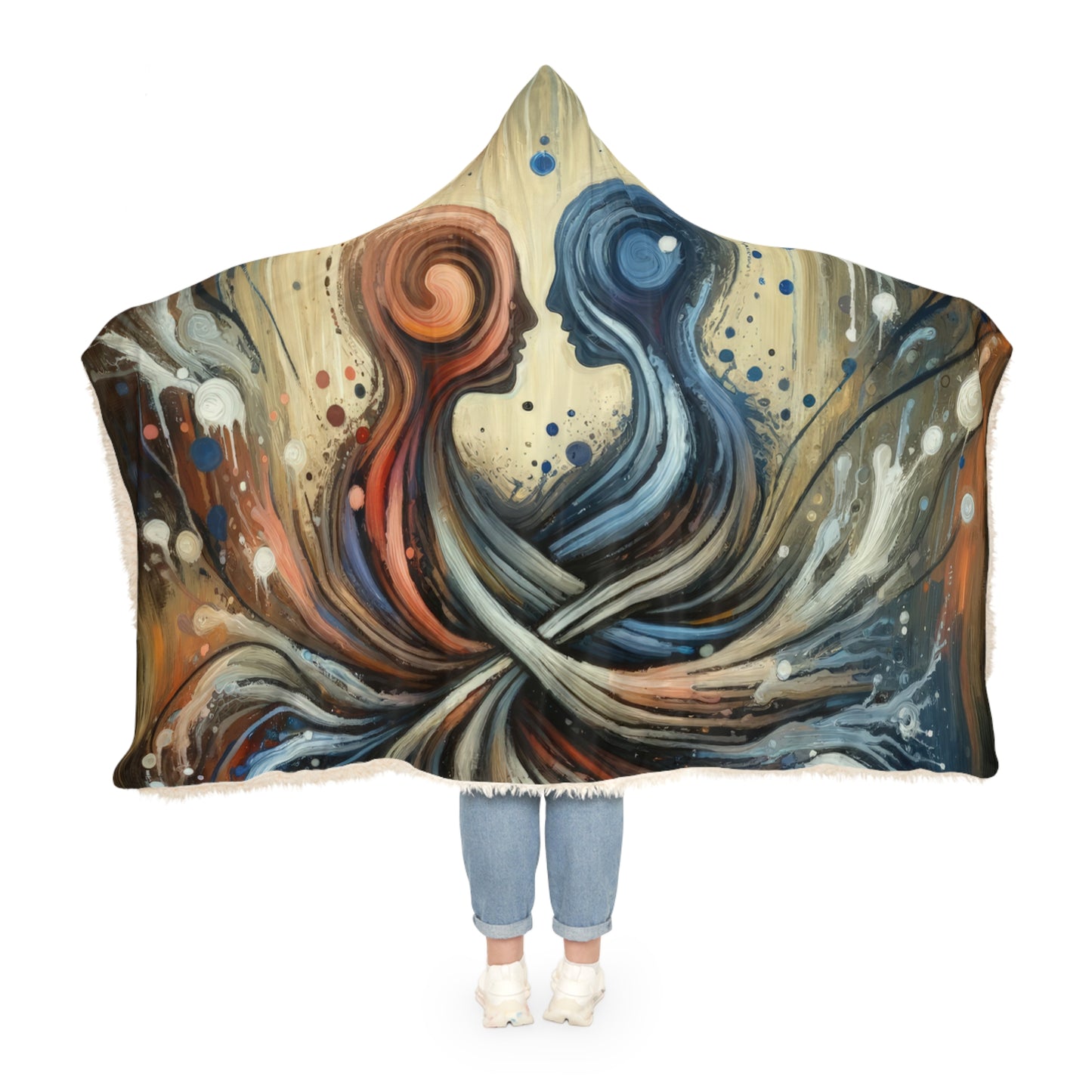 Empathic Connection Tachism Snuggle Blanket