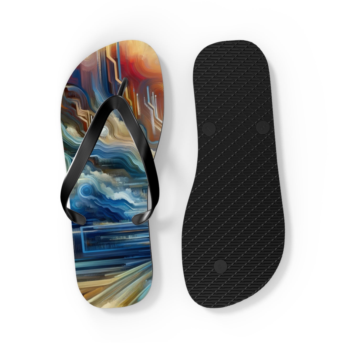 Eternal Digital Meditation Flip Flops