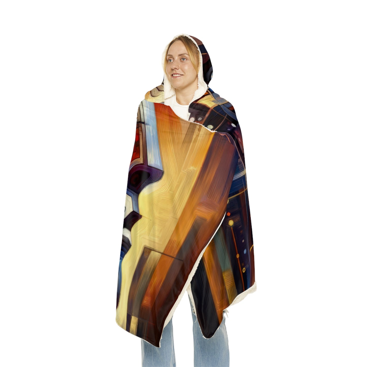 Reflective Tachism Shield Snuggle Blanket