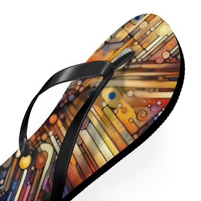 Digital Rhythm Tapestry Flip Flops