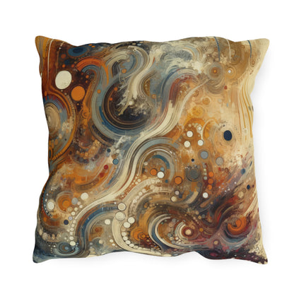 Dynamic Cultural Mosaic Outdoor Pillows