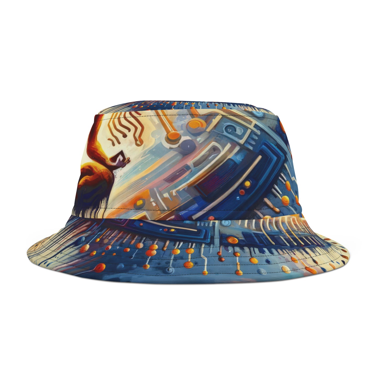 Meditative Technological Fusion Bucket Hat (AOP)