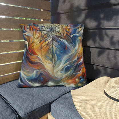 Weaving Renewal Web Outdoor Pillows