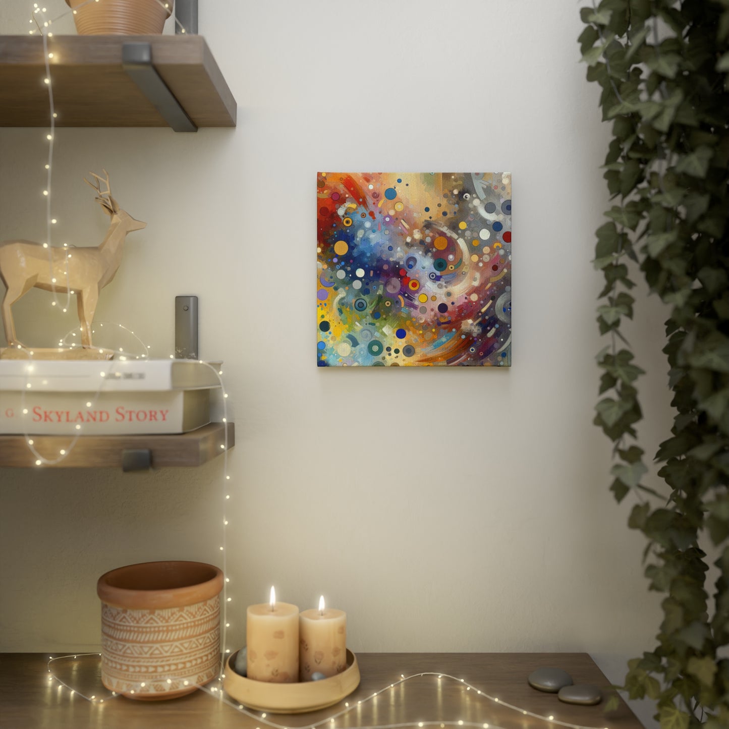 Humorous Unified Tachism Canvas Photo Tile