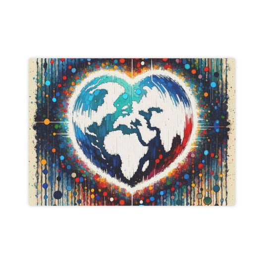 Heartbeats Synchronizing Peace Canvas Photo Tile