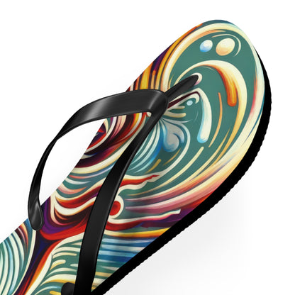 Choreographic Mindful Tachism Flip Flops