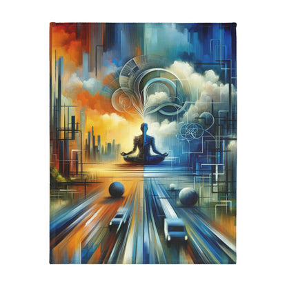 Digital Spiritual Journey Velveteen Microfiber Blanket (Two-sided print)