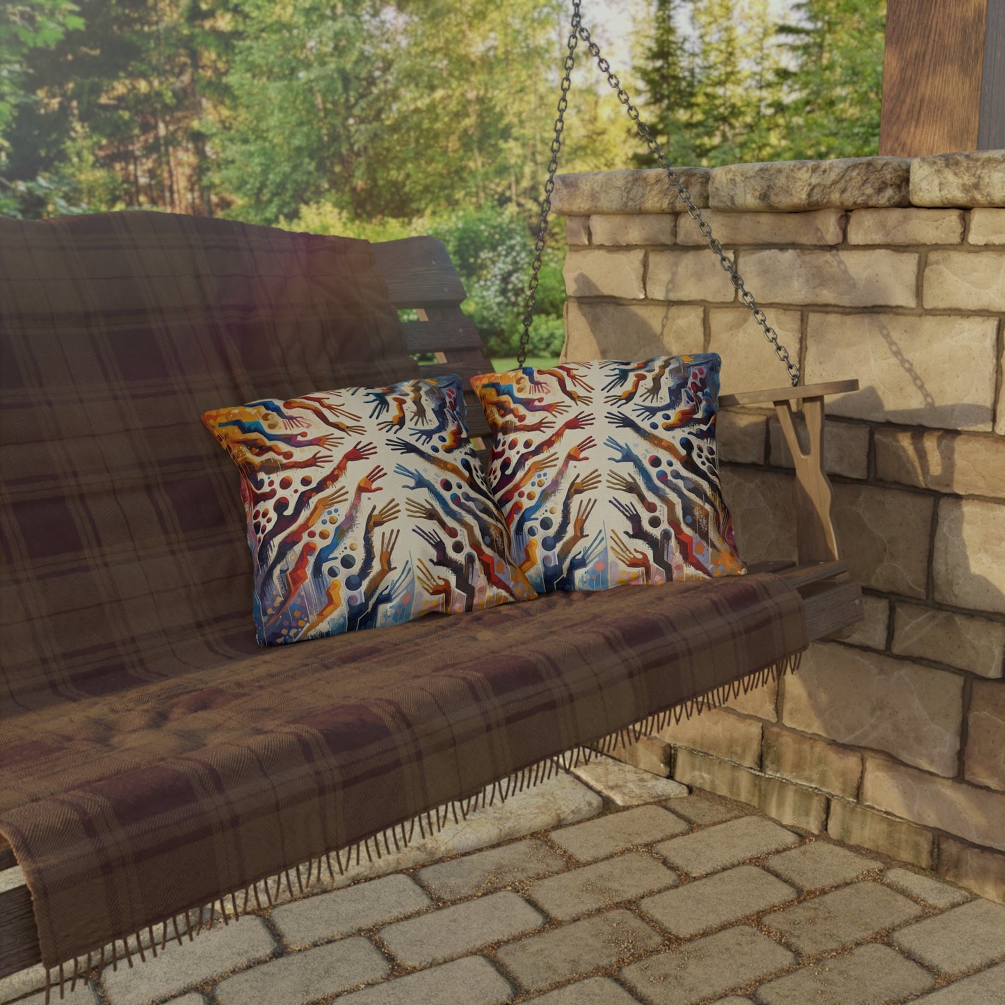 Architects Wisdom Tachism Outdoor Pillows