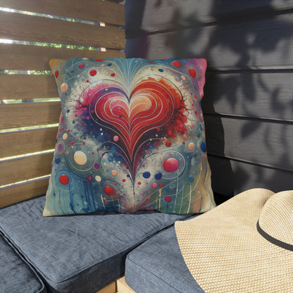 Emotional Physics Heart Outdoor Pillows