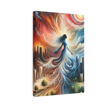 Transformative Tachism Emergence Canvas Photo Tile