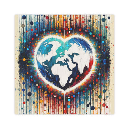 Heartbeats Synchronizing Peace Canvas Photo Tile