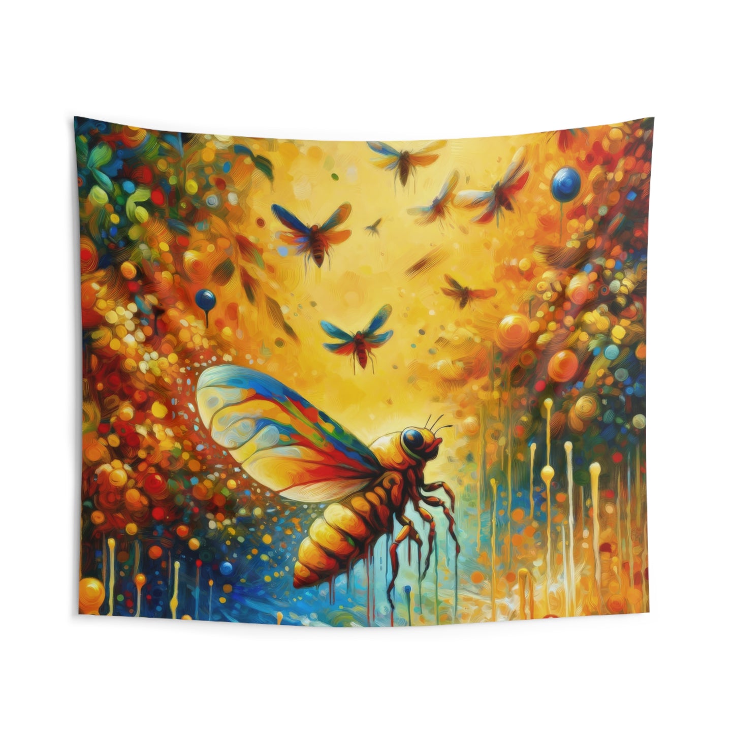 Seasonal Cicada Vibrance Indoor Wall Tapestries