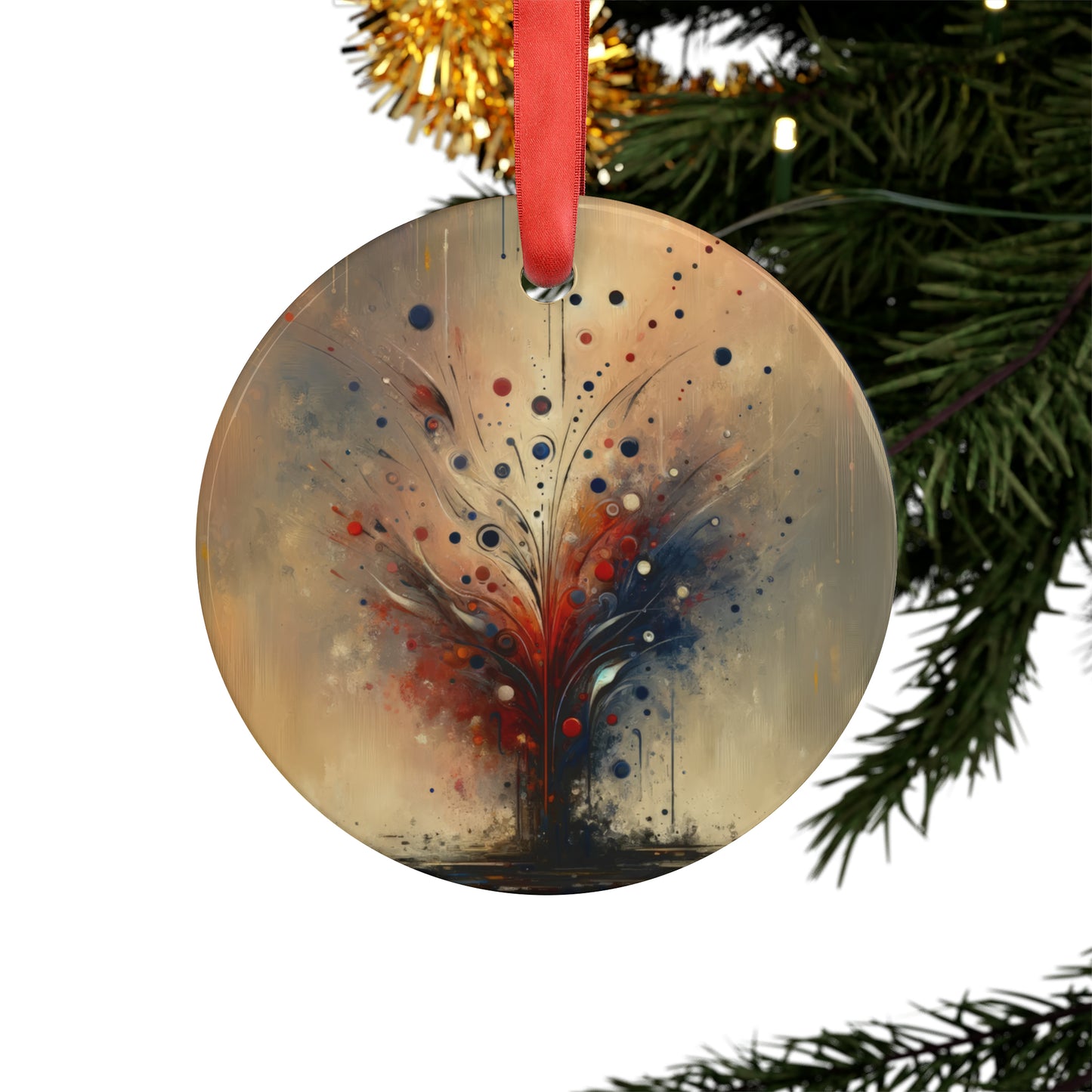 Whispering Thoughts Emergence Acrylic Ornament with Ribbon