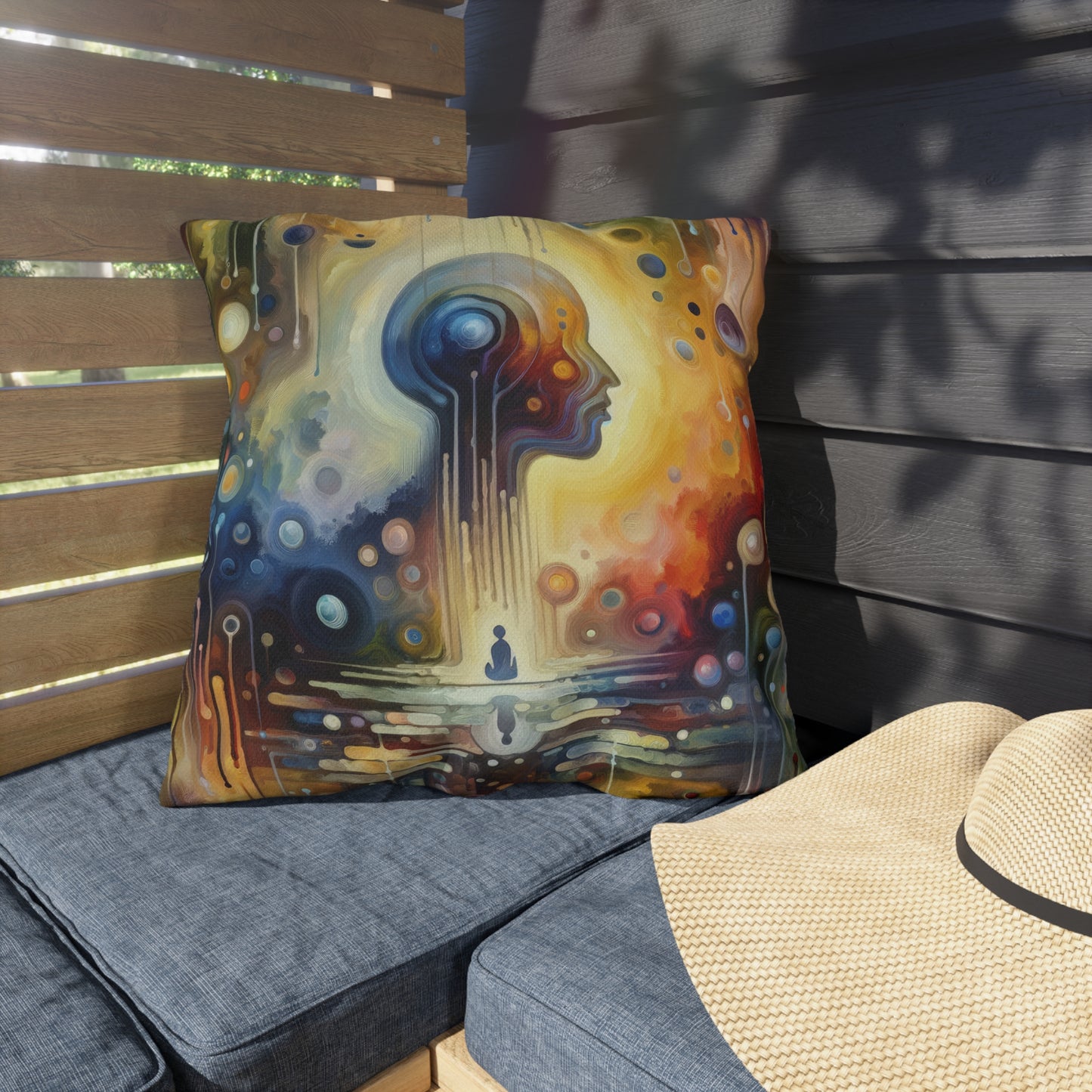 Reflective Oneness Healing Outdoor Pillows