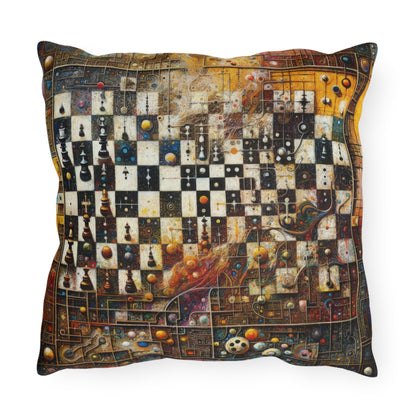 Cosmic Chess Integration Outdoor Pillows