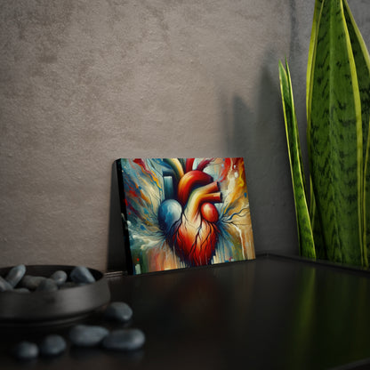 Humanity Heart Unveiled Canvas Photo Tile