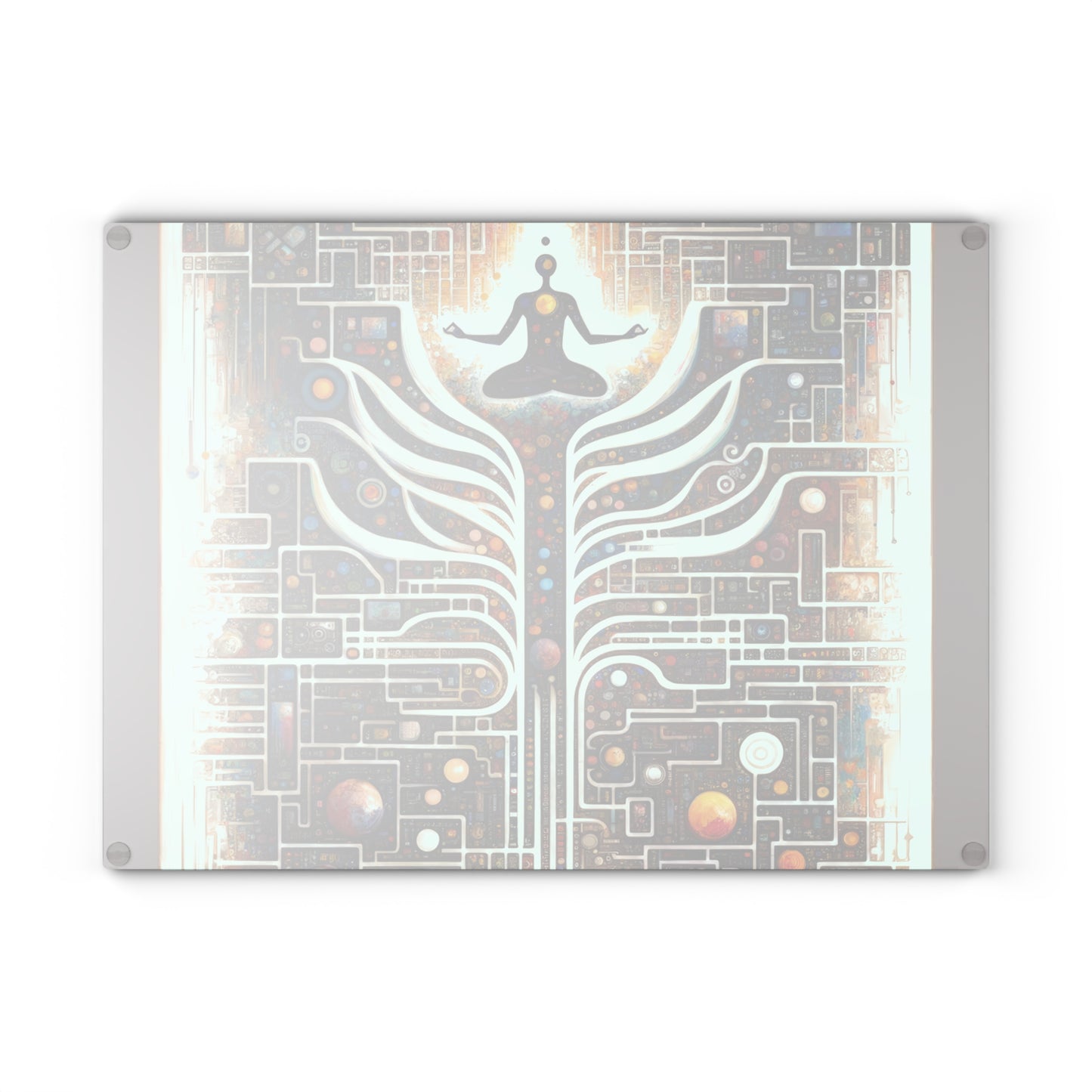 Syncing Silicon Spirituality Glass Cutting Board