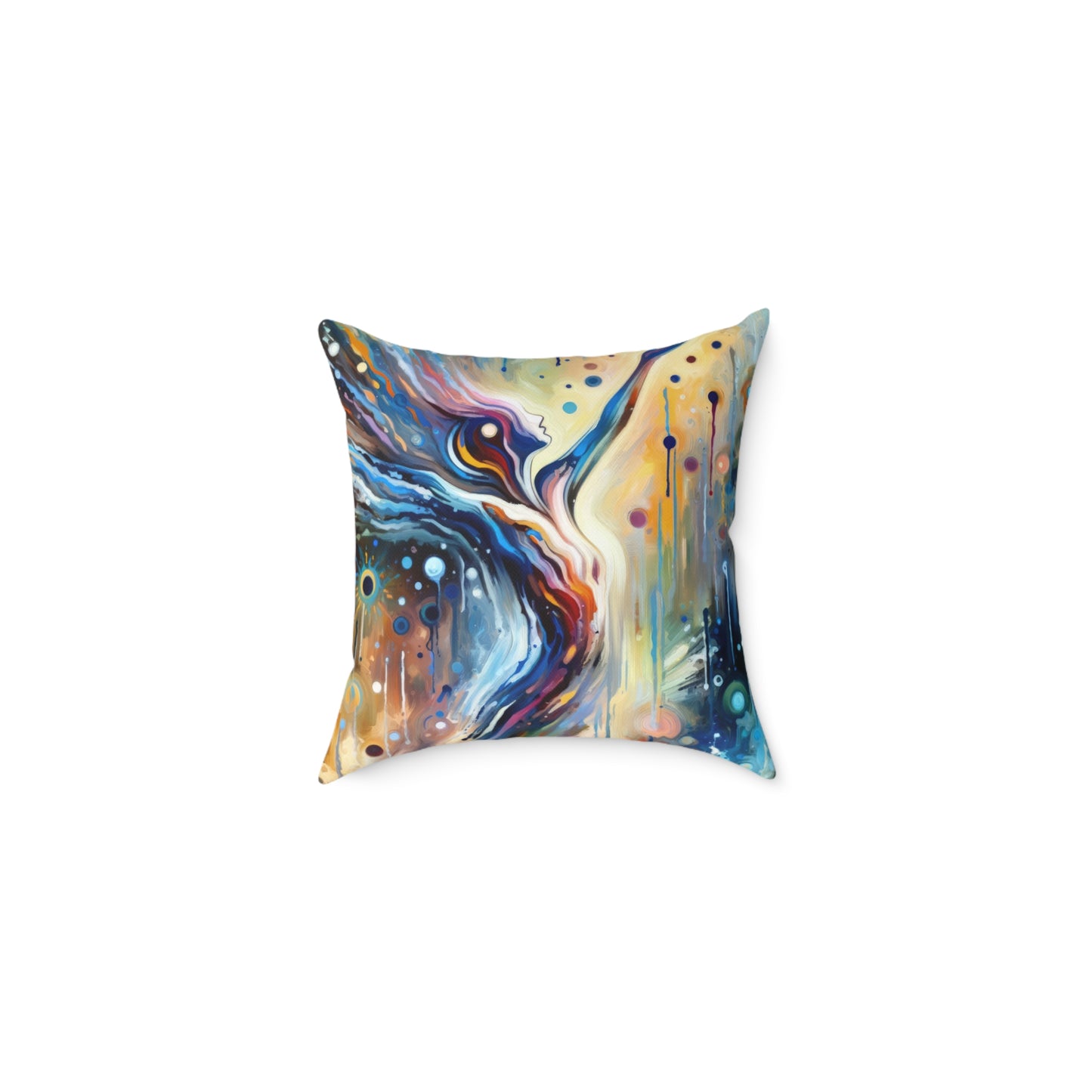 Journey Embrace Tachism Spun Polyester Pillow