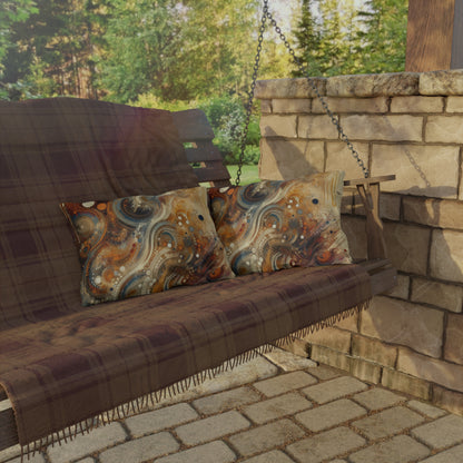 Dynamic Cultural Mosaic Outdoor Pillows