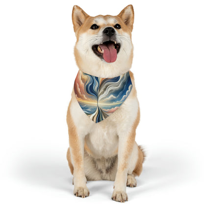 Tachism Confluence Harmony Pet Bandana Collar