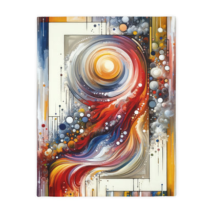 Harmonic Swirl Elegance Velveteen Microfiber Blanket (Two-sided print)