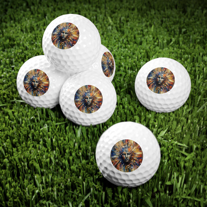 Digital Rhythm Tapestry Golf Balls, 6pcs