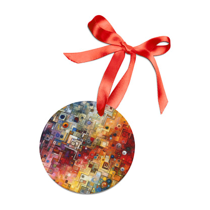 Witty Conversation Tapestry Acrylic Ornament with Ribbon