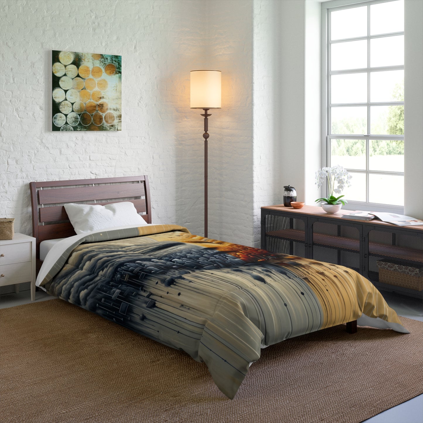 Subdued Revolutionary Currents Comforter