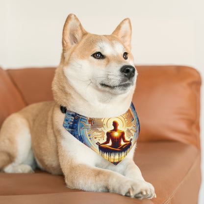 Meditative Technological Fusion Pet Bandana Collar