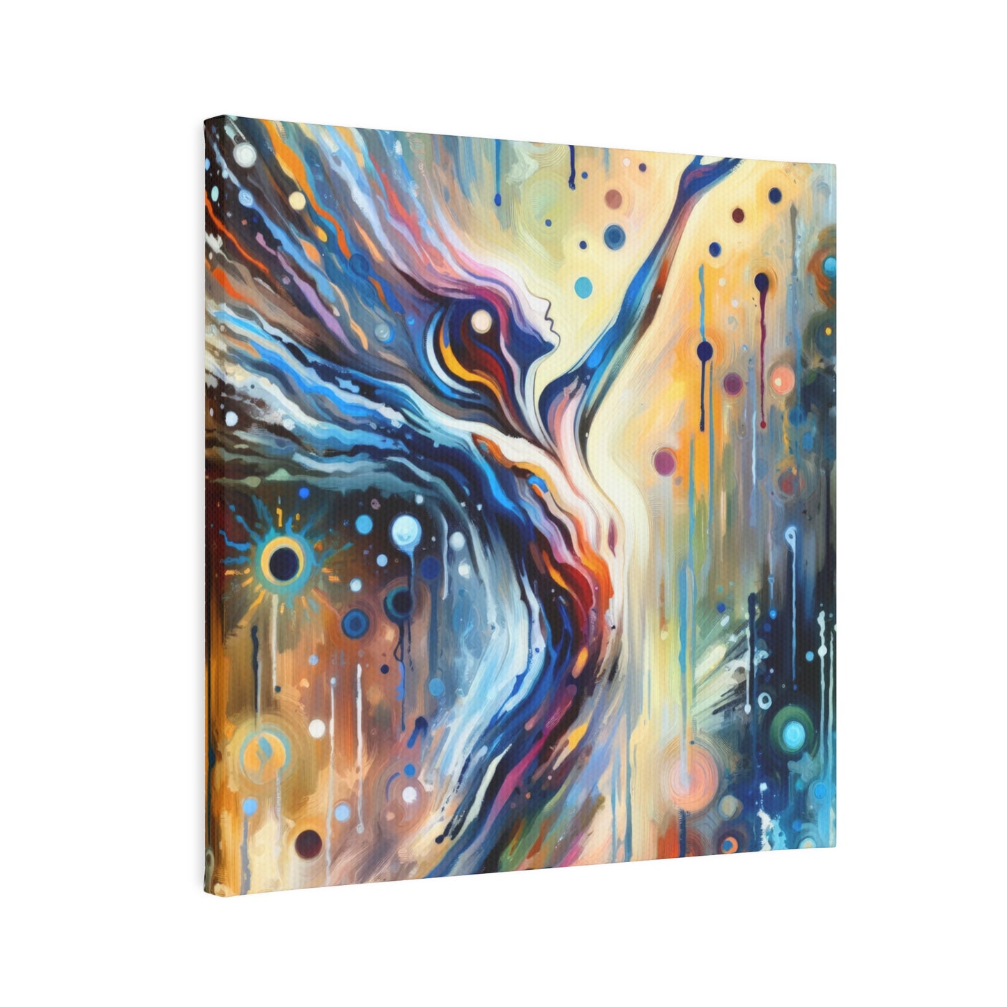 Journey Embrace Tachism Canvas Photo Tile